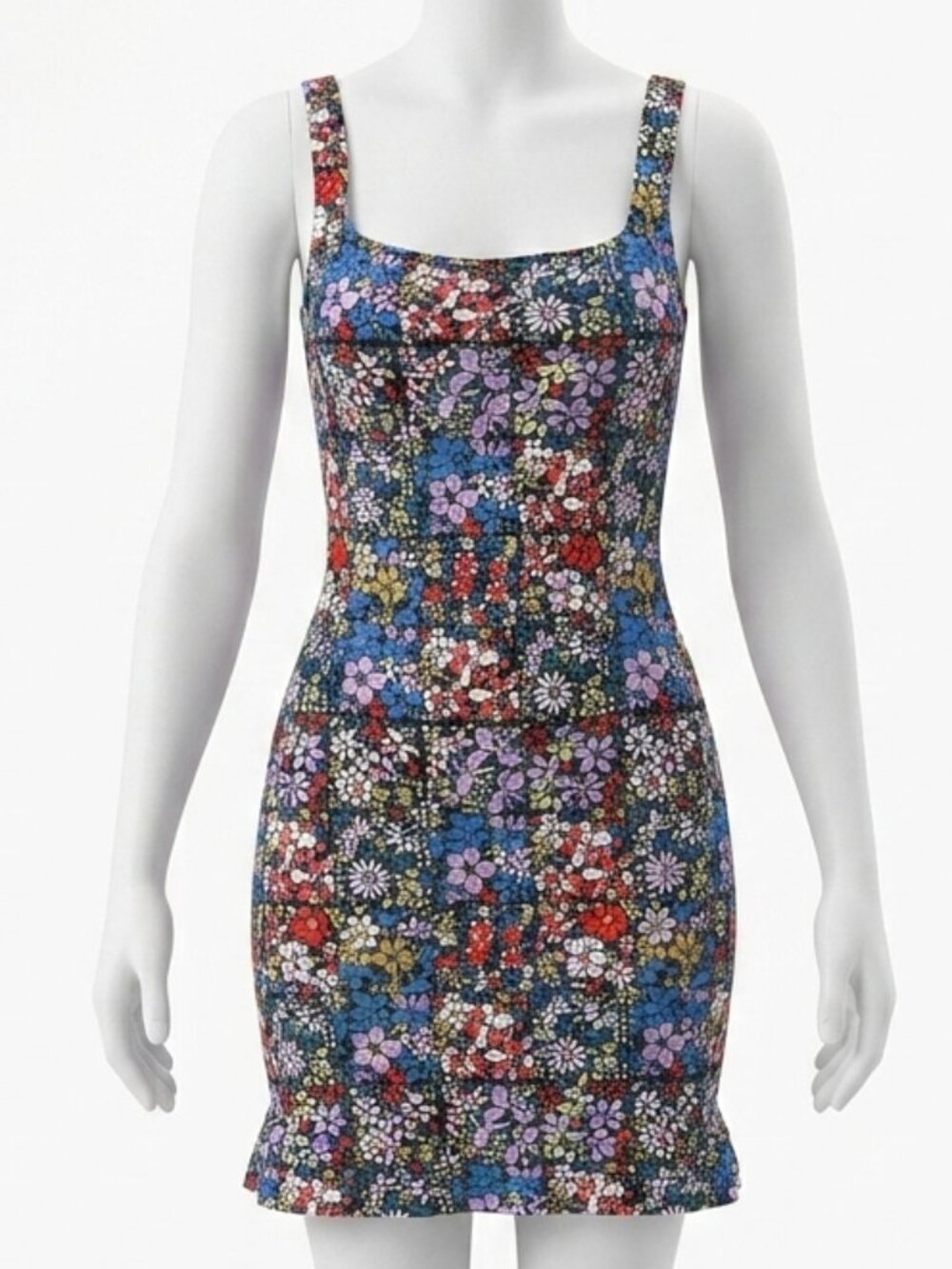 Urban Outfitters Floral Patchwork Bodycon Mini Dress